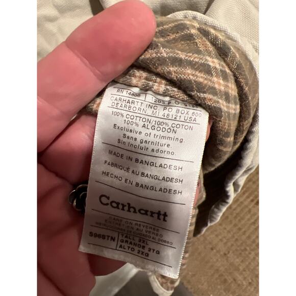 Vintage Carhartt chore jacket size 2X barn coat flannel lined - Picture 3 of 6